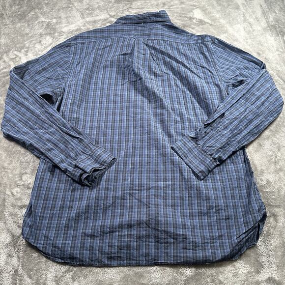 Polo Ralph Lauren Shirt Men’s XL Blue/Black Slim Fit Striped Button Down Preppy - Picture 5 of 9